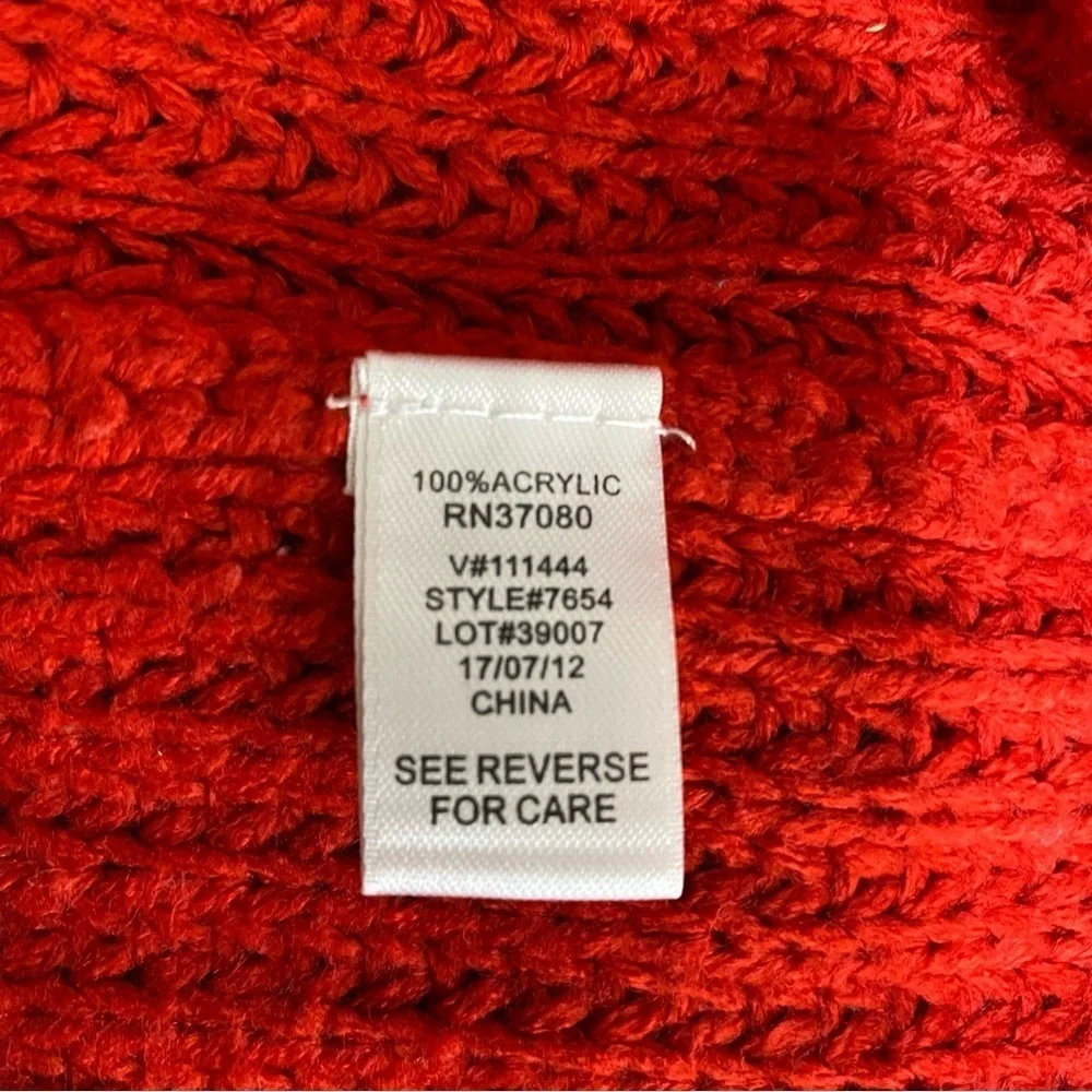 Cato Girls Red Cowl Neck Ribbed Knit Sweater Dress